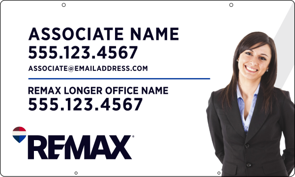 Hanging Associate Name w Cut Out Photo Sign Panel, 18h x 30w, 3mm Aluminum Composite